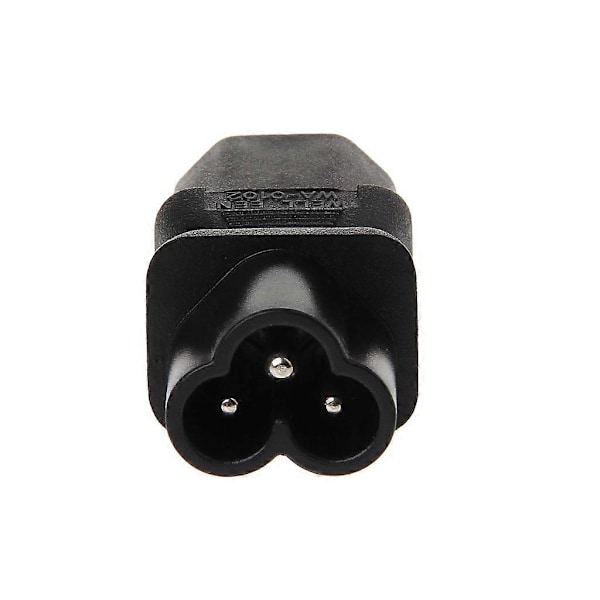 IEC 320 C13 Hona till C6 Hane 3-Pin Klöverblad Kontakt Konverterare AC Strömadapter-Perfet