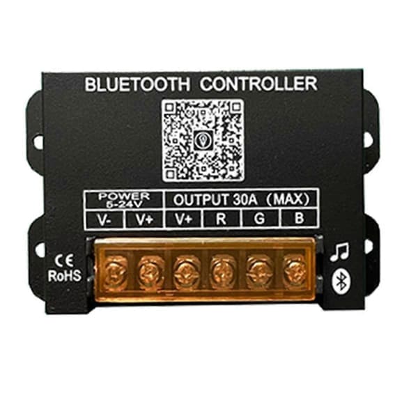 Bluetooth DC5-24V RGB LED Strip Ljus Kontroller 30A 4-Tråds 3-Kanal Konstant Spänning Lampa RF 29-Ke-Perfet