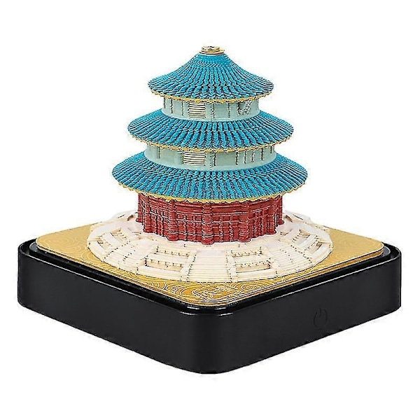 Skrivebords kalender med LED-lys, 2024 kalender memoblokk, kreativ skrivebords kalender DIY notatblokk, 3D kunst kalender papirutskjæring - YuJia - Perfekt 17