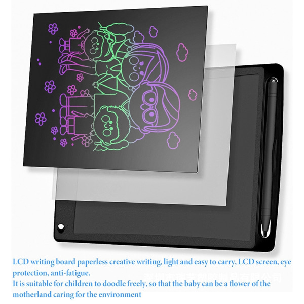 LCD skriveblokk Digital tegneblokk Håndskriftblokk - Perfet Red 8.5 inch Single