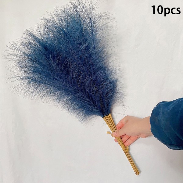 Pampas Grass Boho Dekor Flower Reed Simulerad Bröllopsfest - Perfet Navy