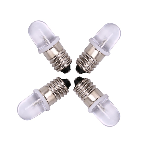 5 stk E10 LED-lampe DC 3V 4,5V Instrumentlampe Indikatorlampe - Perfet white DC3V