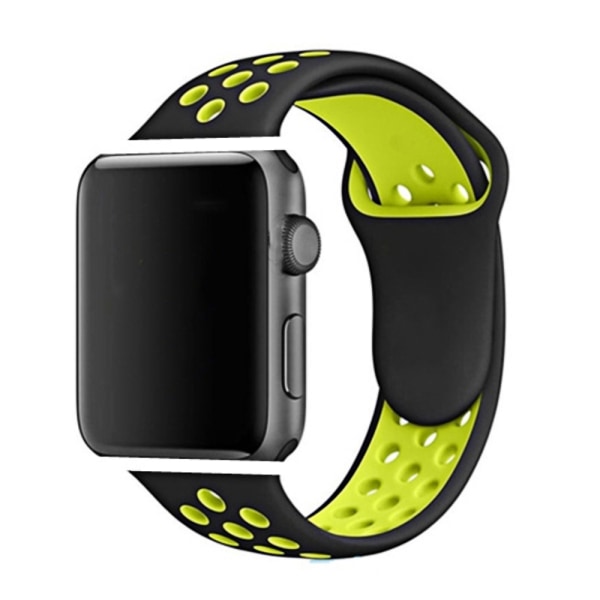 silikon apple iwatch4567 generation SE sportrem - Perfet Black& fluorescent yellow 38/40mm