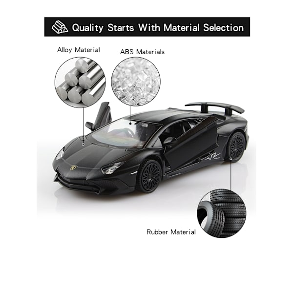 Urheiluautokokoelma Mallilahjat lapsille Mattamusta Värisarja RMZ city 1/36 metalliseos Diecasts Leluajoneuvot TOYOTA McLaren - Perfet Aston Martin Vantage