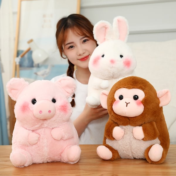 18/40 cm tegnefilm Anime Familie Ko & pingvin & elefant & gris & kanin Plyslegetøj til børn Blød dukke Baby appease Legetøj Julelefant- Perfet elephant 40cm
