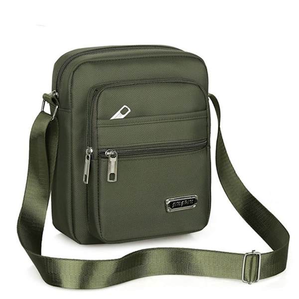 Herr Crossbody Väska Axelväska GRÖN 6 DRAGONS 6 DRAGONS Grön- Perfet green 6 zippers-6 zippers