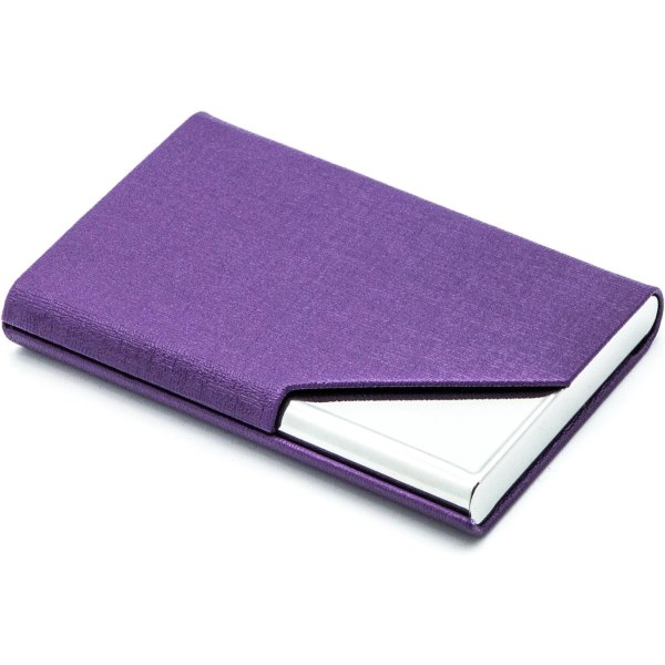 Visitkortshållare, korthållare i rostfritt stål - Perfet purple