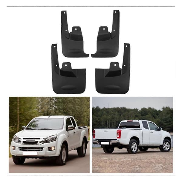 Bil Mud Flaps Kompatibel med ISUZU D-MAX 2-dørs 2010-2019 Fender Mud Guard Flap-Perfet