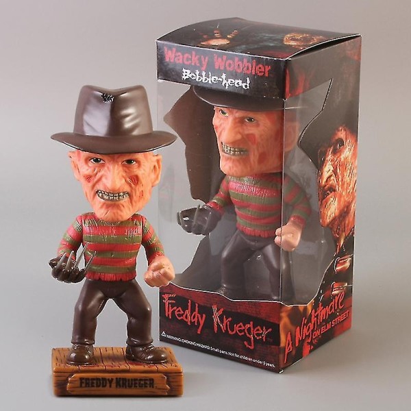 Painajainen ennen joulua Jack Skellington / Freddy Krueger Bobble Head Doll Pvc Action Figure Collection -lelu - Perfet Freddy