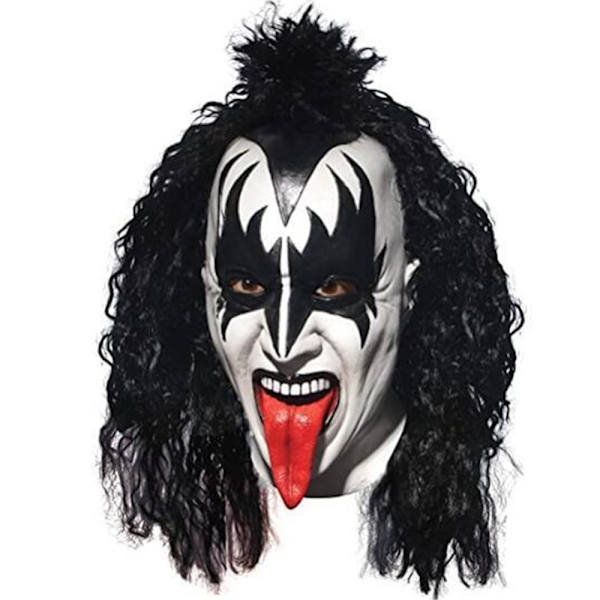 Samurai Steampunk KISS Gene Simmons Combination Halloween Mask - Perfet Tongue-out face