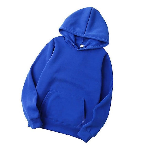 Unisex Bomulls Sweatshirt med Dragkedja - Perfekt Blue L