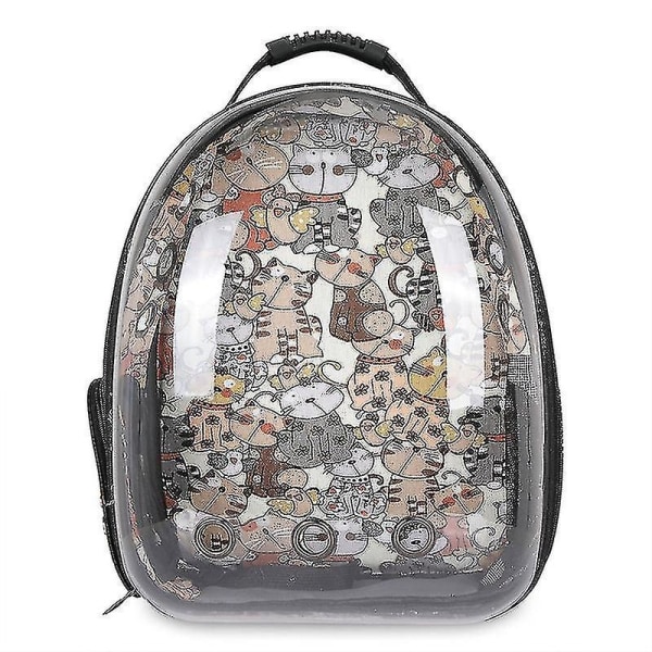 Cat Backpack Outdoor Pet Skulderveske Pustende Bærbar Travel Transparent Bag Big Face Cat