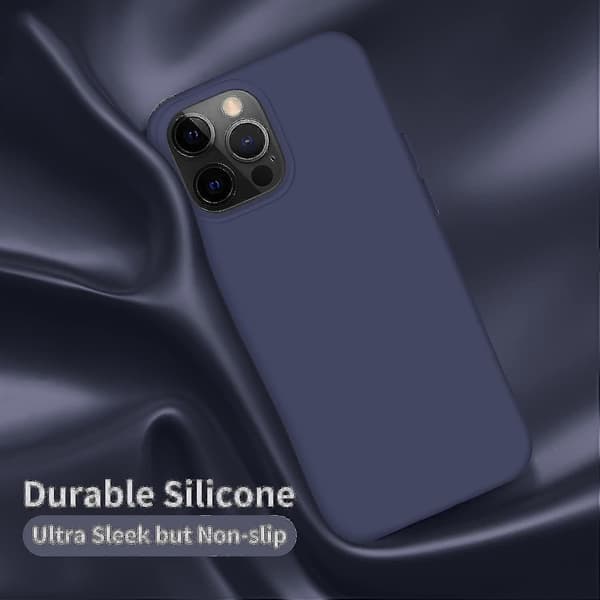 Kompatibel med Iphone 12 Skal Silikon Ultra Tunn Stötsäker Skyddande Mjukt Foder-Perfekt Deep Purple