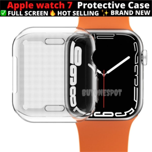 Cover til iWatch 7 TRANSPARENT CASE - Perfet