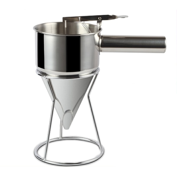 Batter Dispenser Stainless steel funnel with stand for cake baking - Perfet