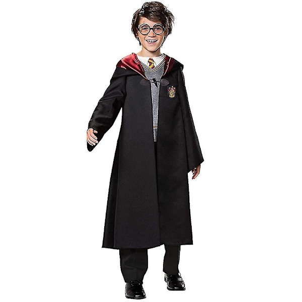 3-14 år børn teenagere drenge piger Harry Potter Hermione Granger Gryffindor Cosplay Uniform Kostumer Outfits Sæt Gaver G-Perfet Boy 11-14 Years