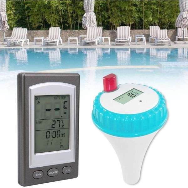 Trådløst termometer, trådløs digital svømmebassengtemperatur - Perfet