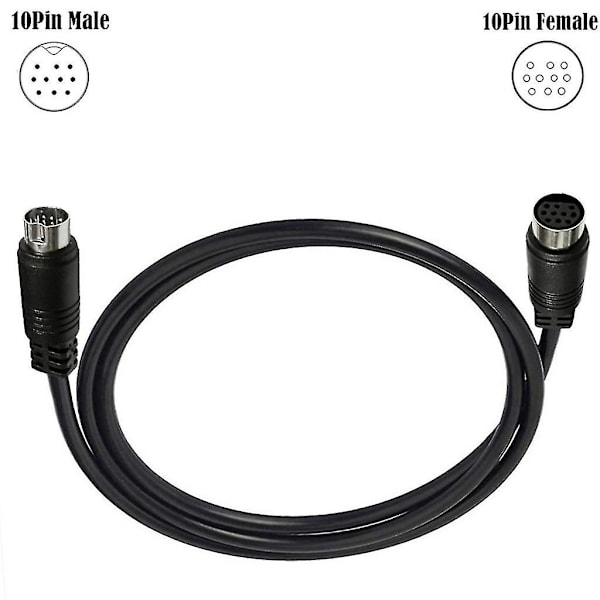 Mini Din 10-polet Han til Hun Kabel Udskiftning 10-polet Kabel til Hjemmekino - Perfekt 1 m