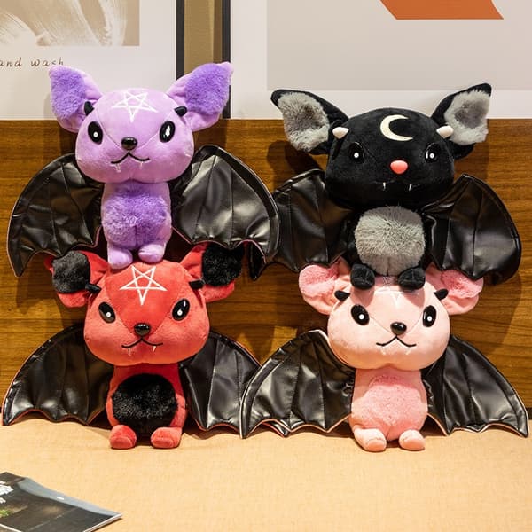 Mörka Fladdermöss, Demoner, Kanindockor Halloween-presenter - Perfekt Black bats 30cm