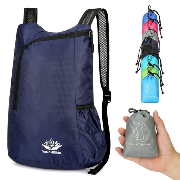 Vandringsdagssäck Ultralätt packbar ryggsäck Vattentät, hopfällbar resesäck för utomhuscamping Klättring-Perfet Sky Blue