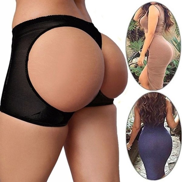 Butt Lifter Body Shaper Bum Lift Pants Butt Enhancer Shortsit - täydelliset Black XXL