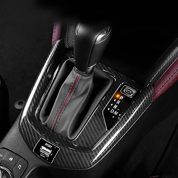 Kolfiber ABS Bil Central Växelknopp Panel för Mazda 2 Cx3-Perfet