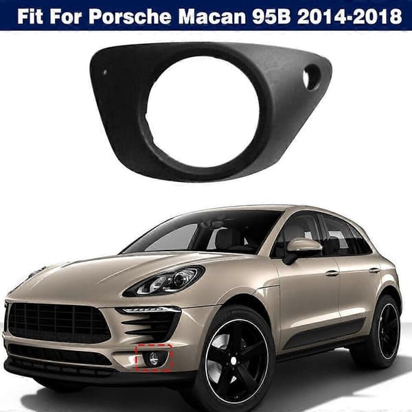 Venstre Side Frontfanger Tåkelys Deksel Ramme Kompatibel med Porsche Macan 95B 2014-2018-Perfekt