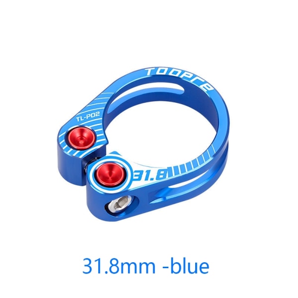 1 STK ENLEE 31,8MM legeret cykelsædeklemme Aluminium Quick Release - Perfet Blue