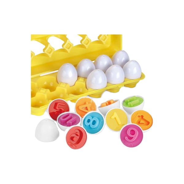 Matchende eggeleker for småbarn Fargerike former Matchende eggesettStyle3 - Perfet