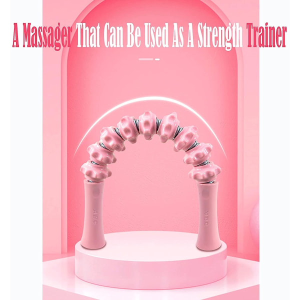 Massager Fascia Roller, Håndholdt Deep Tissue Massage Stick Tools（Pink） - Perfet