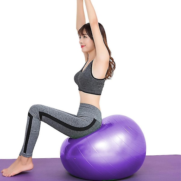 Yoga Smooth Ball til Fitness Øvelse Pilates med Vægt-Perfet purple 45cm