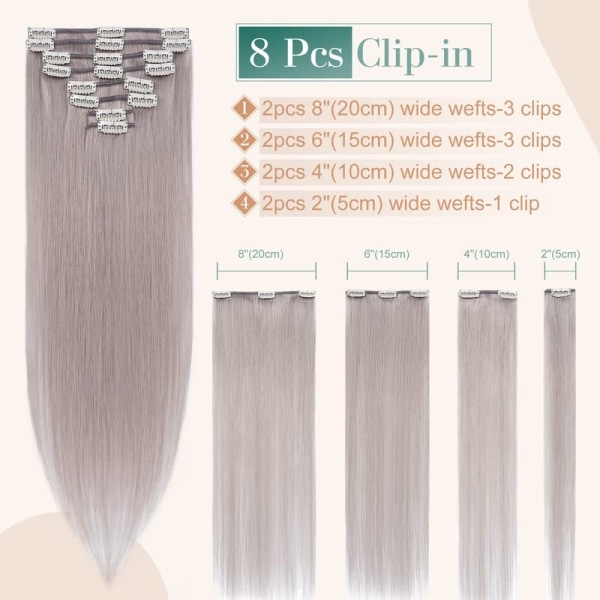 Clip In Hair Extensions Seamless Light Clip On Real Hair - Perfet