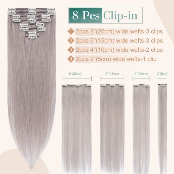 Clip In Hiustenpidennykset Seamless Light Clip On Real Hair - Perfet