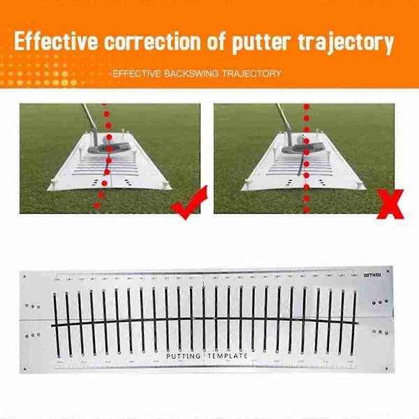 Golf Putter Putting Mat Træner Indendørs Putting Green Pad Udstyr Golf Slagning Sigte Linje Træning-Perfekt