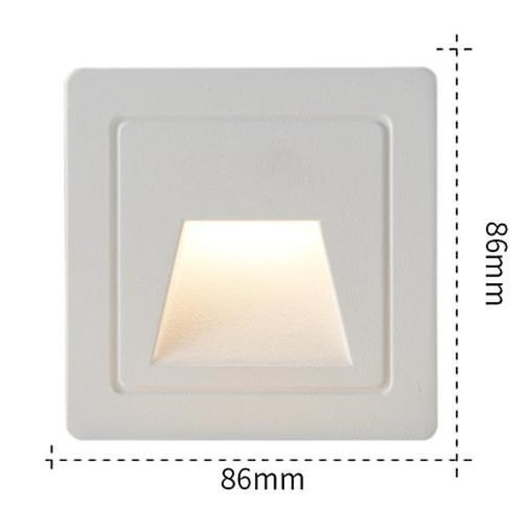 3W Indbygget LED Væglampe PIR Bevægelsessensor Trappe Lys AC85-265V Trinlampe Gangbelysning Udendørs Indendørs Vægbelysning - Perfekt White Warm White 3000K