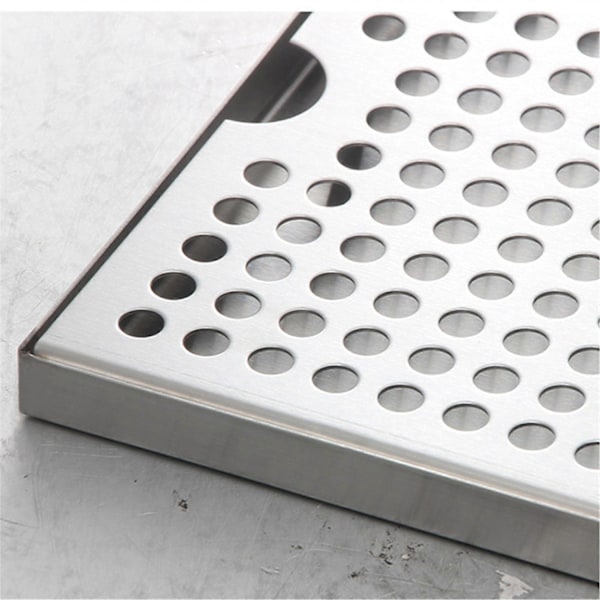 Öltorn Drip Pan i Metall Rostfritt Stål Öldroppbricka Dräneringstyp Platt Öltorn Drip Pan Te Dräneringsplatta Svart 30cm-Perfet Metallic 30cm