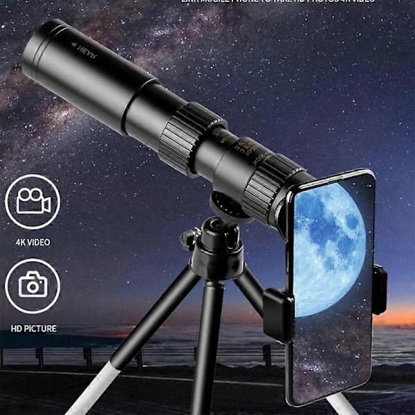 10-300X Zoom Militær Metal HD Bak4 Kraftfuld Kikkert Lang Rækkevidde Kvalitet Bærbar Professionel Teleskop Monokulær til Jagt - Perfekt Set