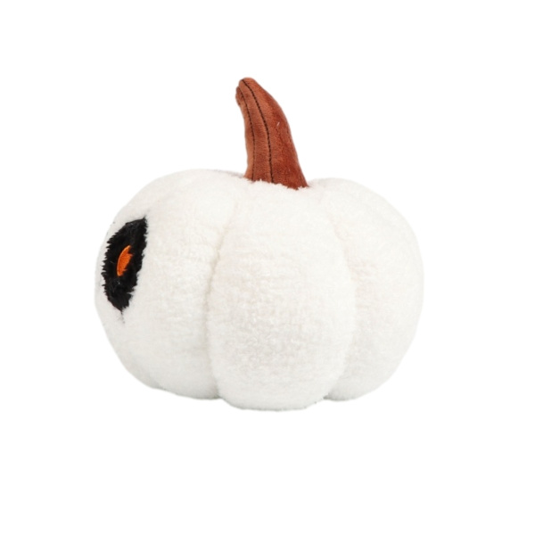 Halloween pumpakuddar, vit teddyfleece 3D pumpaformade prydnadskuddar - Perfekt style 1