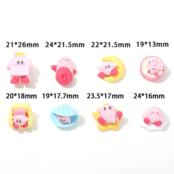 10 kpl Sarjakuva Star Moon Cloud Doll Resin DIY Hiusneulat Korut M - Perfet A5