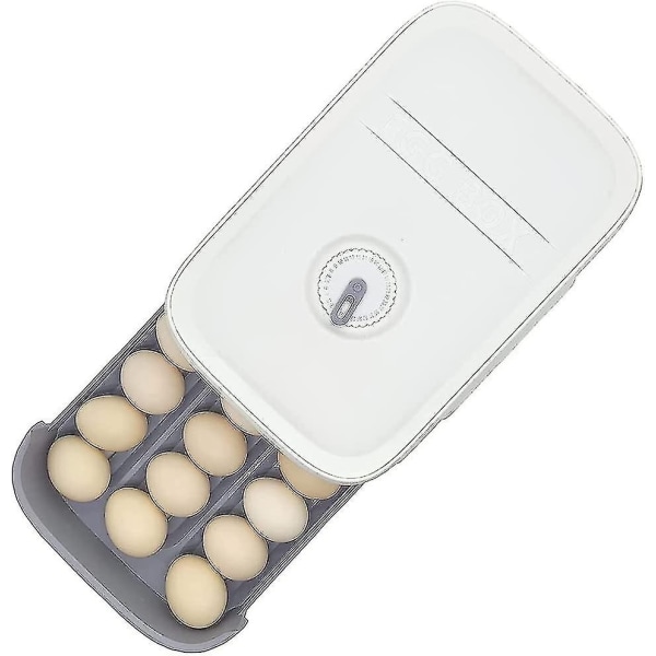 Egg H Izer Refrigerator Kit Egg Keeper Sortering Large Box Egg Er Frid Äggbricka med stapelbar ägglåda för Zer, - Perfet