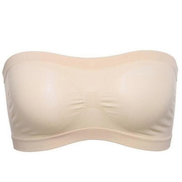 Naisten tuubitoppi olkaimeton bandeau-liivi - Perfet beige L