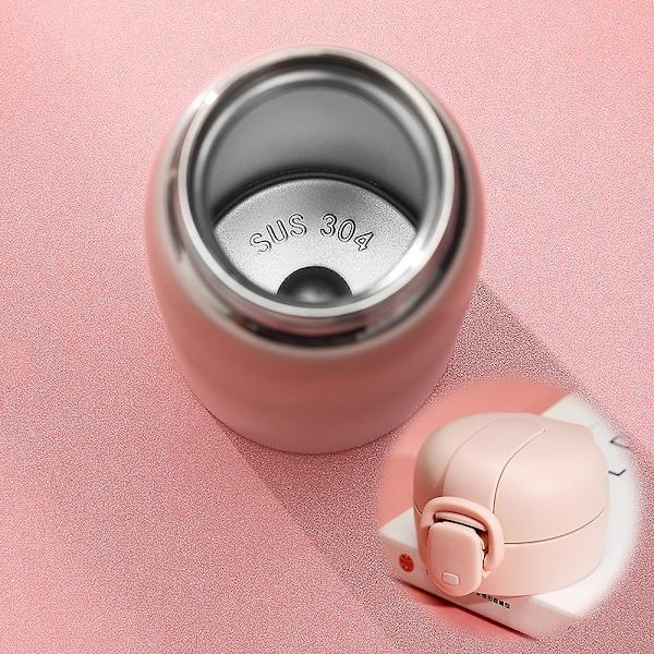 Rustfrit stål isoleret vandflaske Enhånds åbne vakuumkopper Bærbart rejsekrus - Perfet pink