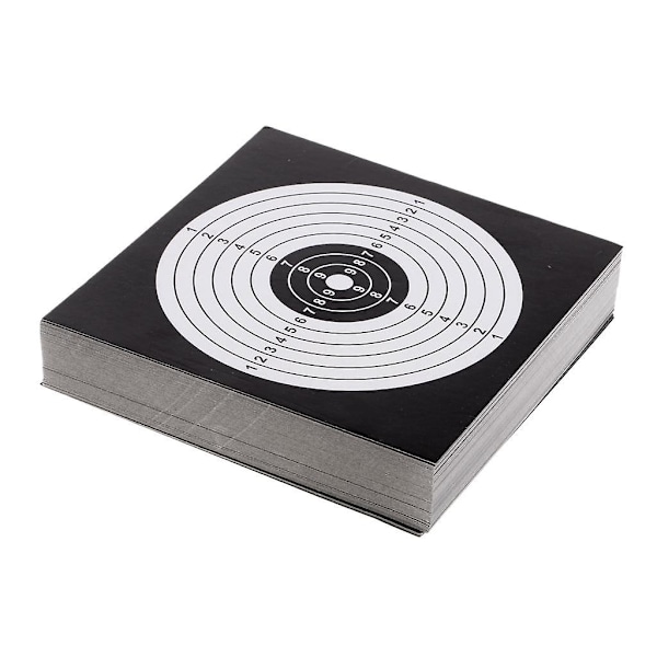 100 stk. Blinkskiver i papir for bueskyting, pil og bue, jaktøvelse - Perfekt Black and White
