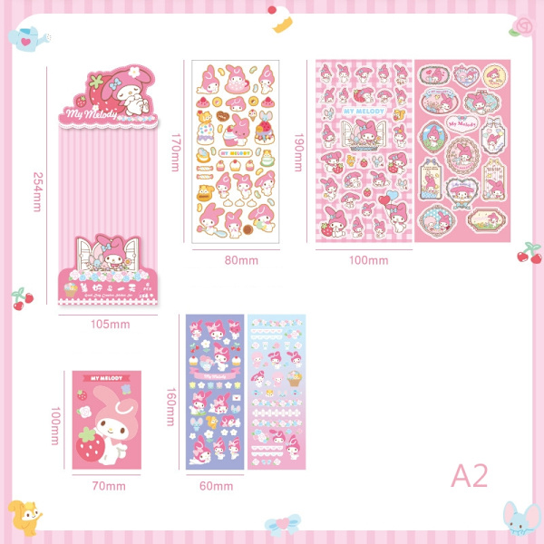 Sunny Day Sanrio e Thing Supply Station -sarjan sarjakuva - Perfet A2