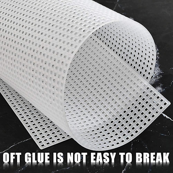 10 stk. Mesh Plastik Kanvas Ark 50x33 cm til Broderi Håndværk, Akryl Garn Håndværk, Strik-Perfekt