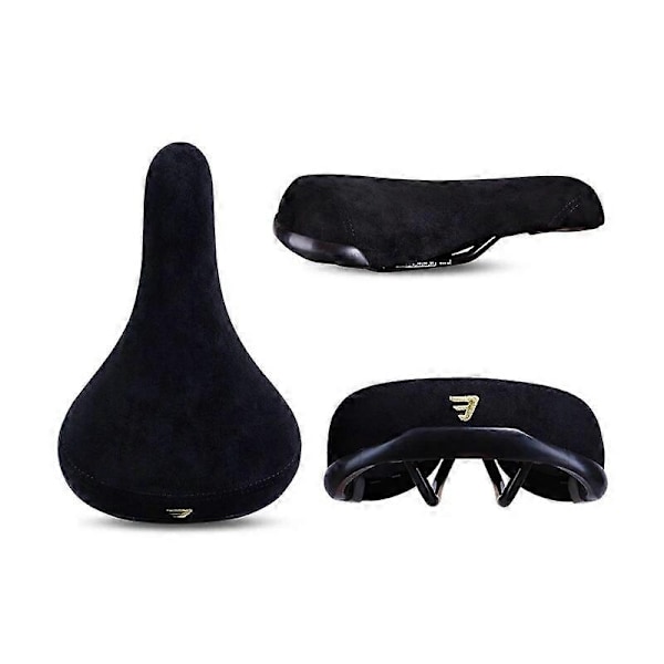 Cykelsadel hjul svart med logotyp cykelsadel flanell cykelsadel broderad logotyp 8mm skena - Perfet 42998