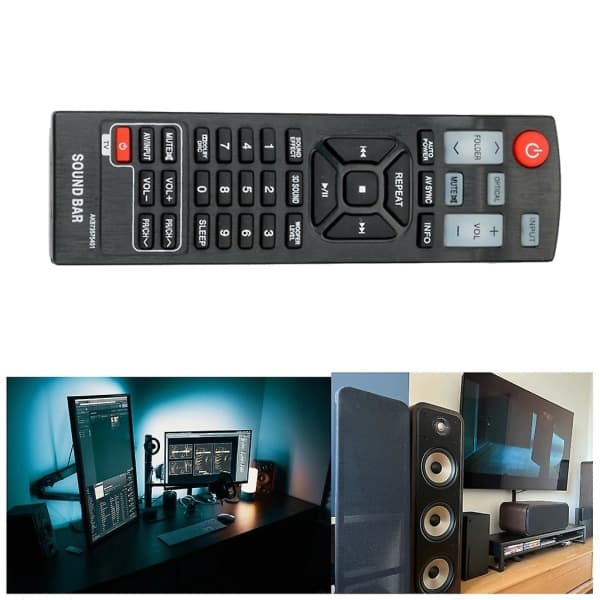 Fjernkontroll (svart) for LG AKB73575421 lydplanke