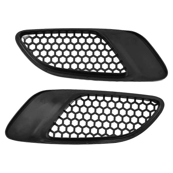 2 ST Luftventil Kompatibel med Real M3 Modell Bil Främre Luftskopa Motorhuv Ventil Louvers Kompatibel med- E90 E91 E92 E-Perfet