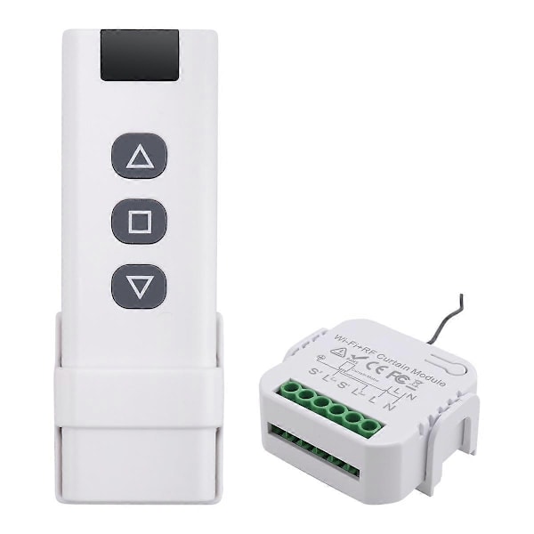 Tuya Smart Life WiFi 433MHz Persiennebryter med RF-fjernkontroll for elektrisk rulleskoddekontroll, -Perfet