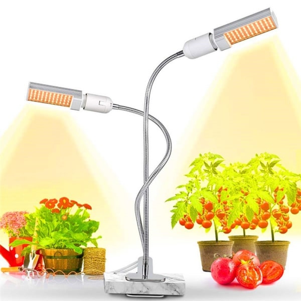 Plantelys, plantevækstlampe LED-lys 5 niveaus justerbar fuldspektrum vækstlys med automatisk timer Sunmostar- Perfet